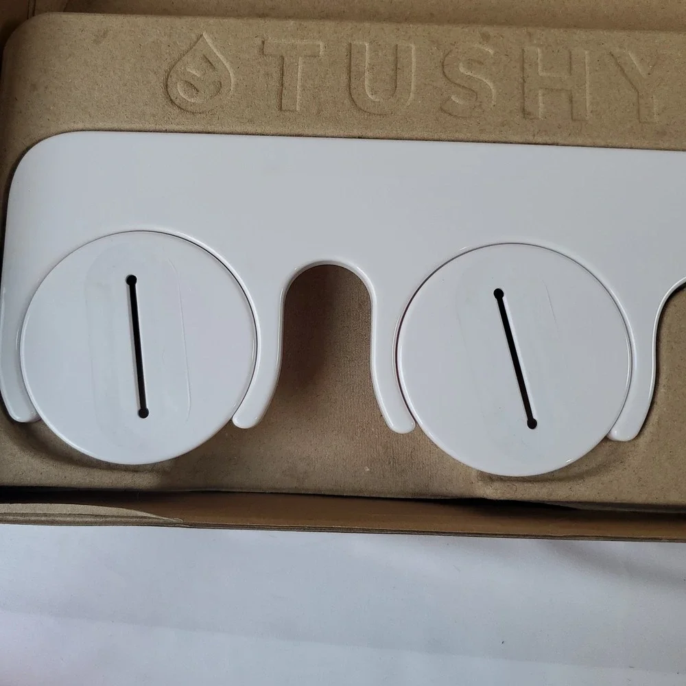 TUSHY Spa 3.0 Warm Water Bidet Toilet Seat Attachment – White w/ GOLD Knobs